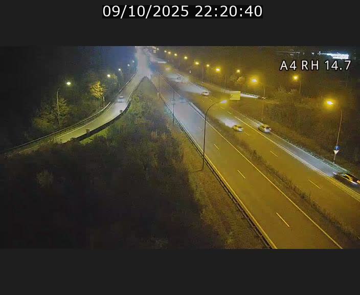 Traffic live webcam Luxembourg Jonction Lankelz - A4 - BK 14.7 - direction Luxembourg