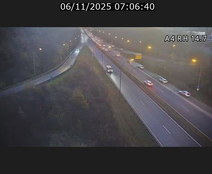 <h2>Traffic live webcam Luxembourg Jonction Lankelz - A4 - BK 14.7 - direction Luxembourg</h2>
