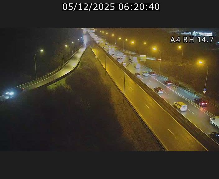 <h2>Traffic live webcam Luxembourg Jonction Lankelz - A4 - BK 14.7 - direction Luxembourg</h2>