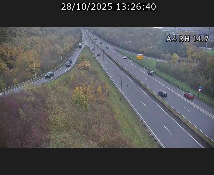 <h2>Traffic live webcam Luxembourg Jonction Lankelz - A4 - BK 14.7 - direction Luxembourg</h2>