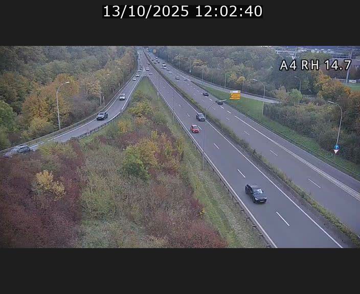 <h2>Traffic live webcam Luxembourg Jonction Lankelz - A4 - BK 14.7 - direction Luxembourg</h2>