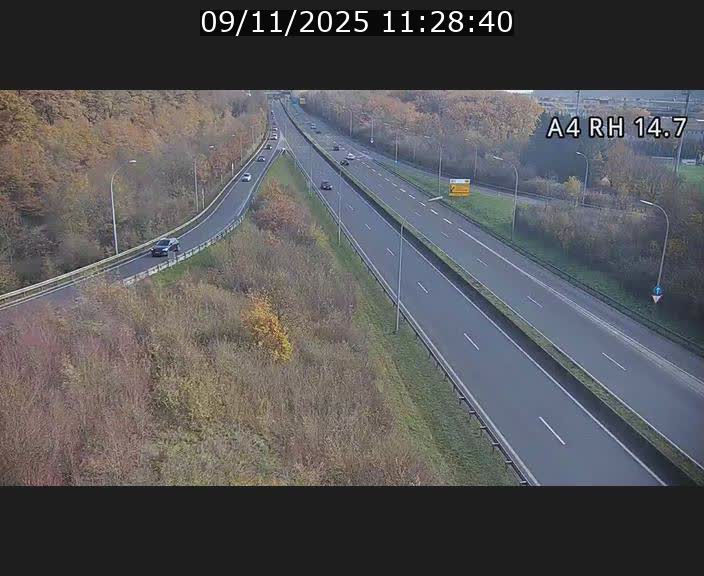 <h2>Traffic live webcam Luxembourg Jonction Lankelz - A4 - BK 14.7 - direction Luxembourg</h2>