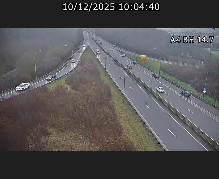 <h2>Traffic live webcam Luxembourg Jonction Lankelz - A4 - BK 14.7 - direction Luxembourg</h2>