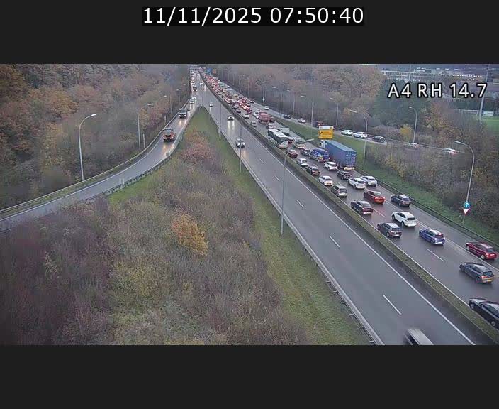 <h2>Traffic live webcam Luxembourg Jonction Lankelz - A4 - BK 14.7 - direction Luxembourg</h2>