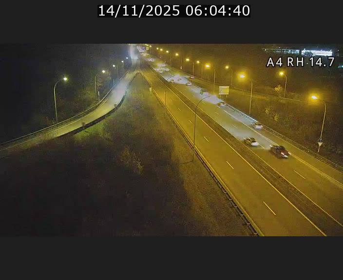 Traffic live webcam Luxembourg Jonction Lankelz - A4 - BK 14.7 - direction Luxembourg