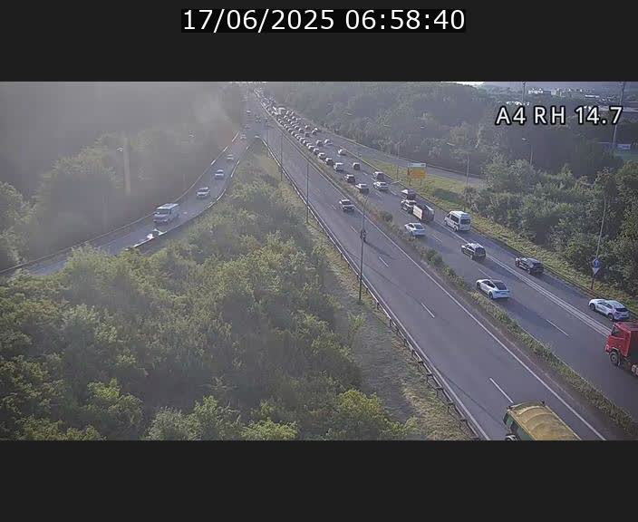 <h2>Traffic live webcam Luxembourg Jonction Lankelz - A4 - BK 14.7 - direction Luxembourg</h2>