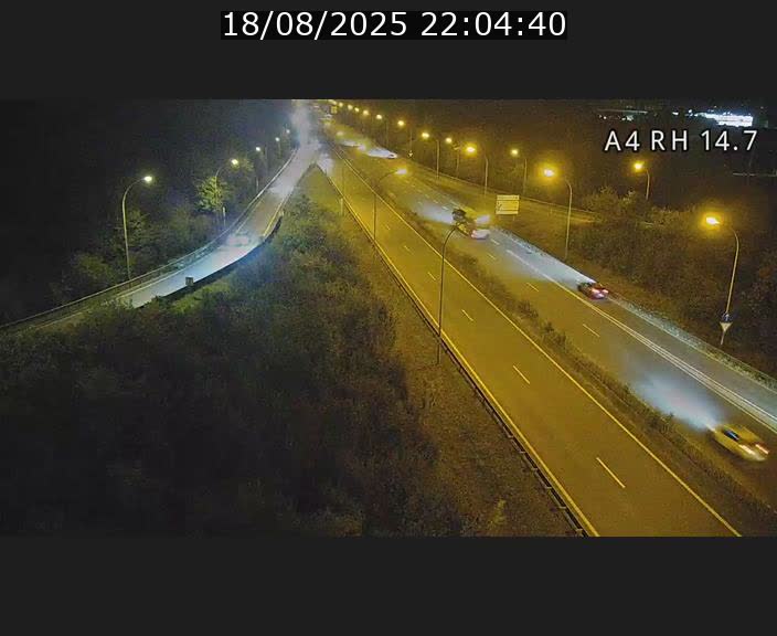 Traffic live webcam Luxembourg Jonction Lankelz - A4 - BK 14.7 - direction Luxembourg