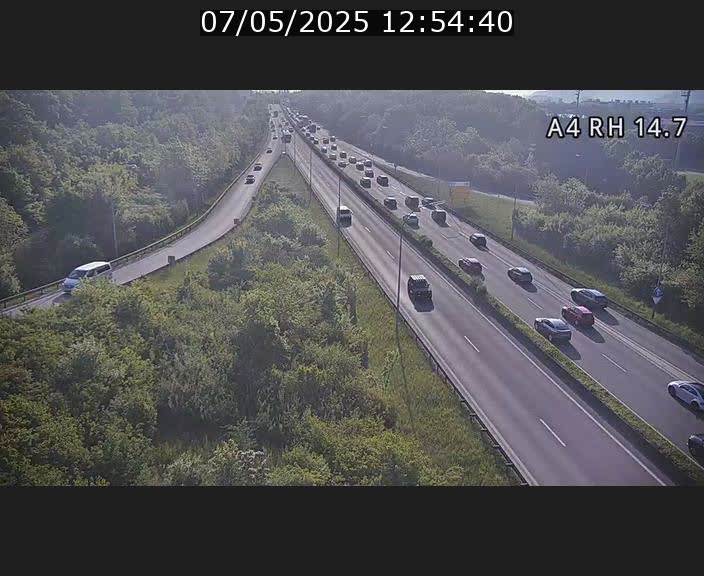 Traffic live webcam Luxembourg Jonction Lankelz - A4 - BK 14.7 - direction Luxembourg