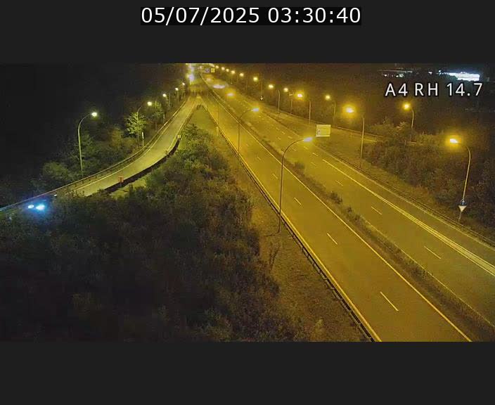 Traffic live webcam Luxembourg Jonction Lankelz - A4 - BK 14.7 - direction Luxembourg