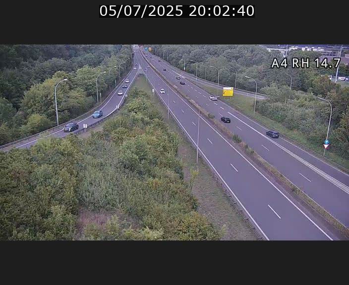 Traffic live webcam Luxembourg Jonction Lankelz - A4 - BK 14.7 - direction Luxembourg