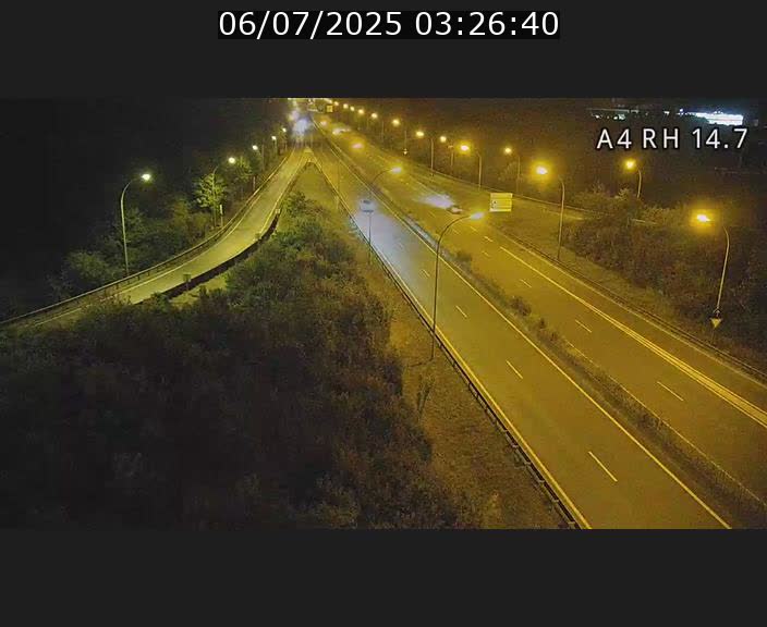 Traffic live webcam Luxembourg Jonction Lankelz - A4 - BK 14.7 - direction Luxembourg