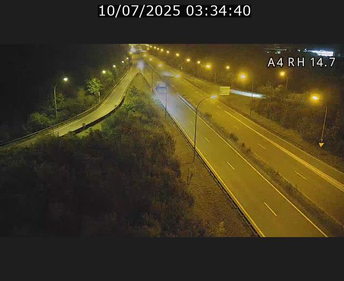 Traffic live webcam Luxembourg Jonction Lankelz - A4 - BK 14.7 - direction Luxembourg