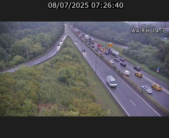 Traffic live webcam Luxembourg Jonction Lankelz - A4 - BK 14.7 - direction Luxembourg
