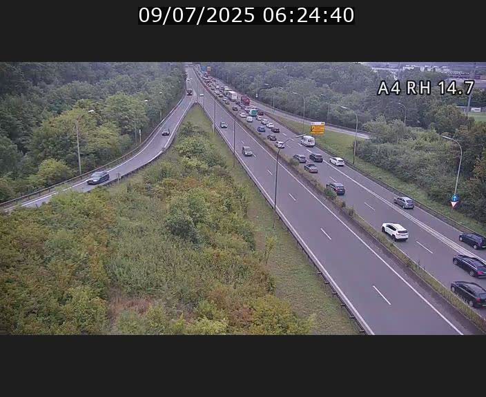 Traffic live webcam Luxembourg Jonction Lankelz - A4 - BK 14.7 - direction Luxembourg
