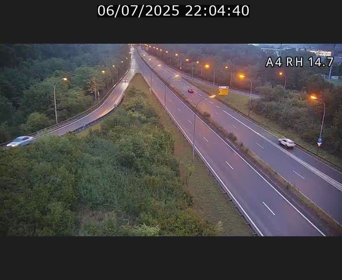 Traffic live webcam Luxembourg Jonction Lankelz - A4 - BK 14.7 - direction Luxembourg