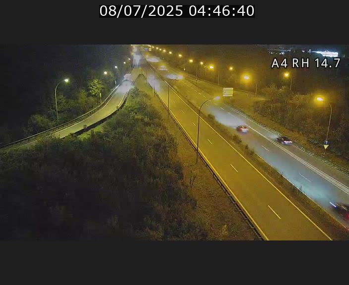 Traffic live webcam Luxembourg Jonction Lankelz - A4 - BK 14.7 - direction Luxembourg