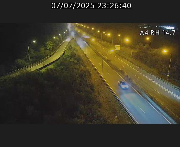 Traffic live webcam Luxembourg Jonction Lankelz - A4 - BK 14.7 - direction Luxembourg