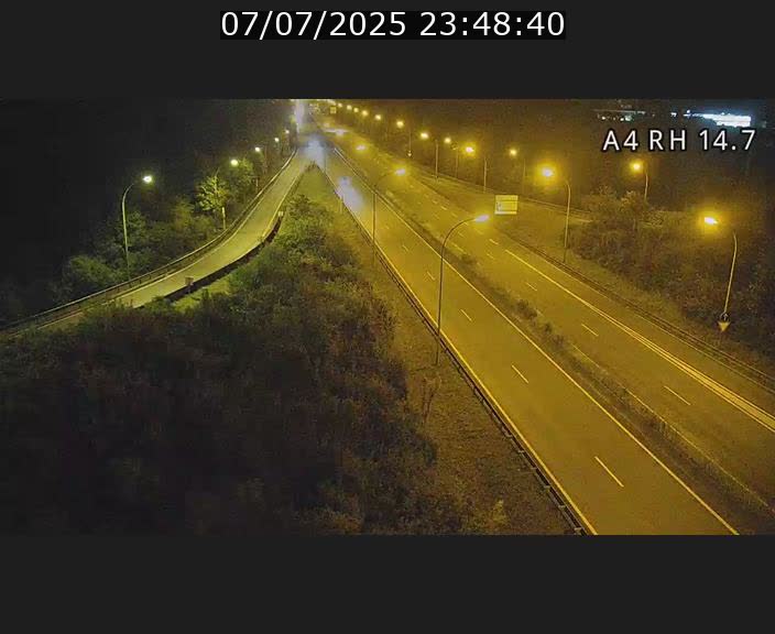 Traffic live webcam Luxembourg Jonction Lankelz - A4 - BK 14.7 - direction Luxembourg