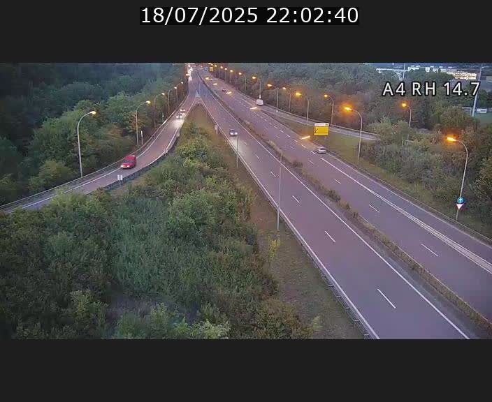 Traffic live webcam Luxembourg Jonction Lankelz - A4 - BK 14.7 - direction Luxembourg