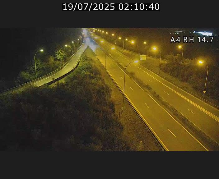 Traffic live webcam Luxembourg Jonction Lankelz - A4 - BK 14.7 - direction Luxembourg