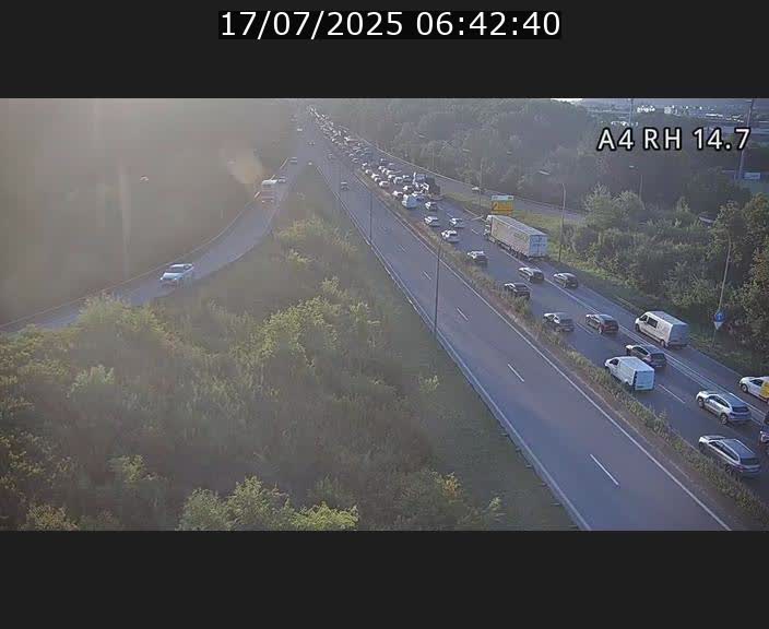 Traffic live webcam Luxembourg Jonction Lankelz - A4 - BK 14.7 - direction Luxembourg