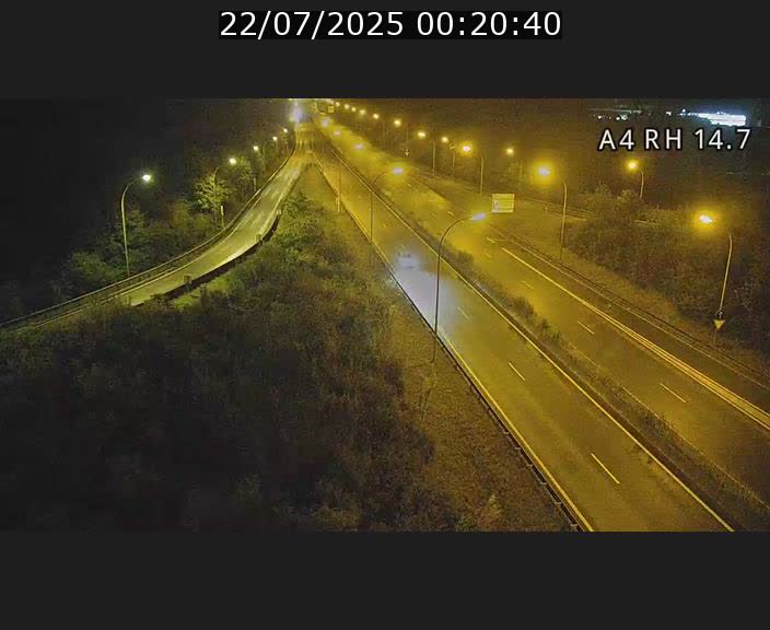 Traffic live webcam Luxembourg Jonction Lankelz - A4 - BK 14.7 - direction Luxembourg