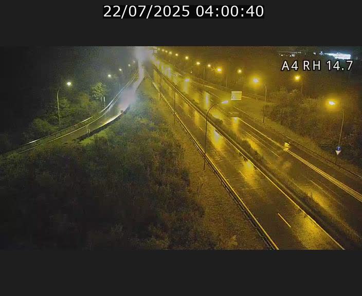 Traffic live webcam Luxembourg Jonction Lankelz - A4 - BK 14.7 - direction Luxembourg