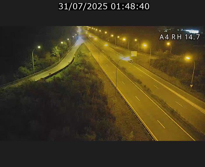 Traffic live webcam Luxembourg Jonction Lankelz - A4 - BK 14.7 - direction Luxembourg