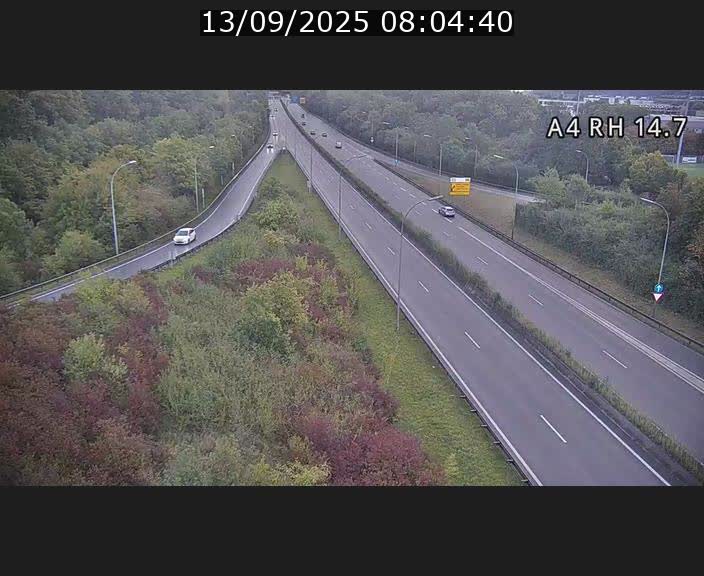Traffic live webcam Luxembourg Jonction Lankelz - A4 - BK 14.7 - direction Luxembourg
