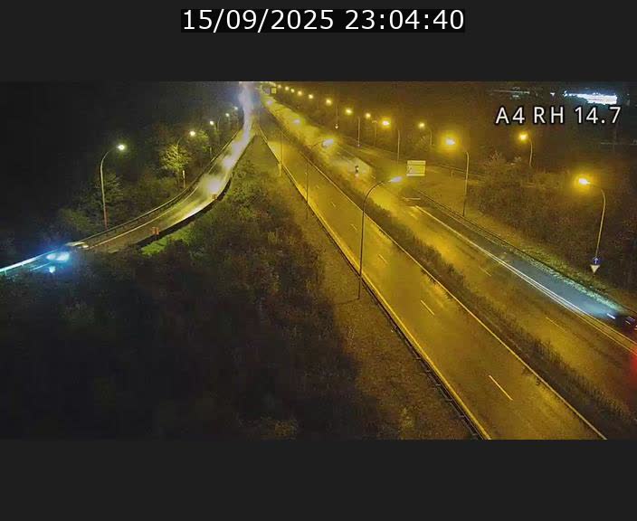 Traffic live webcam Luxembourg Jonction Lankelz - A4 - BK 14.7 - direction Luxembourg