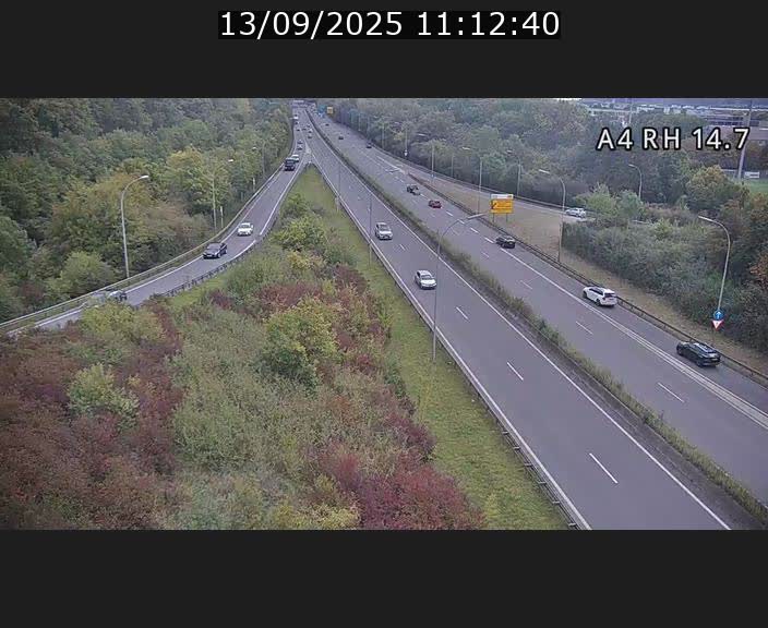 Traffic live webcam Luxembourg Jonction Lankelz - A4 - BK 14.7 - direction Luxembourg