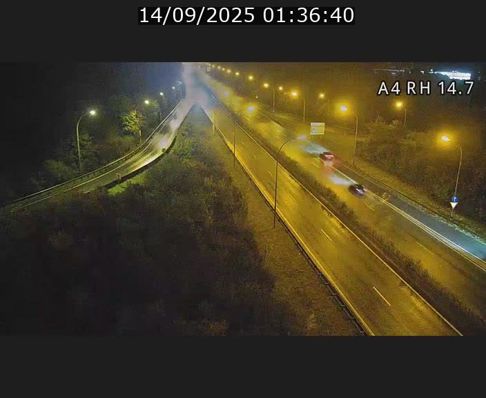 Traffic live webcam Luxembourg Jonction Lankelz - A4 - BK 14.7 - direction Luxembourg