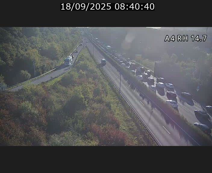 Traffic live webcam Luxembourg Jonction Lankelz - A4 - BK 14.7 - direction Luxembourg