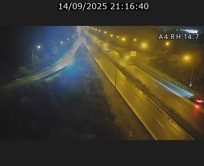 Traffic live webcam Luxembourg Jonction Lankelz - A4 - BK 14.7 - direction Luxembourg