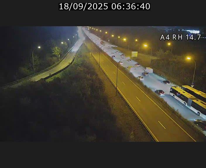 Traffic live webcam Luxembourg Jonction Lankelz - A4 - BK 14.7 - direction Luxembourg