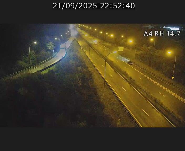 Traffic live webcam Luxembourg Jonction Lankelz - A4 - BK 14.7 - direction Luxembourg
