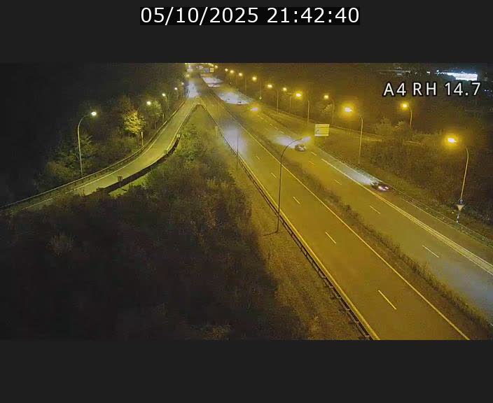 Traffic live webcam Luxembourg Jonction Lankelz - A4 - BK 14.7 - direction Luxembourg