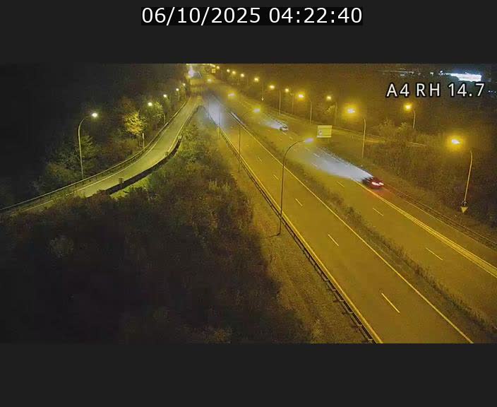Traffic live webcam Luxembourg Jonction Lankelz - A4 - BK 14.7 - direction Luxembourg