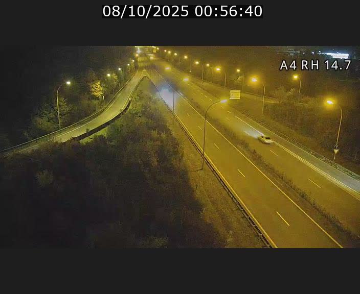 Traffic live webcam Luxembourg Jonction Lankelz - A4 - BK 14.7 - direction Luxembourg