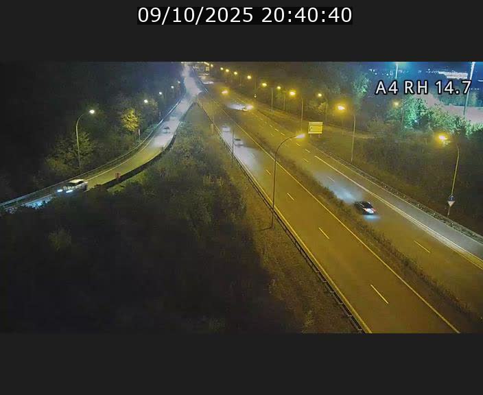 Traffic live webcam Luxembourg Jonction Lankelz - A4 - BK 14.7 - direction Luxembourg