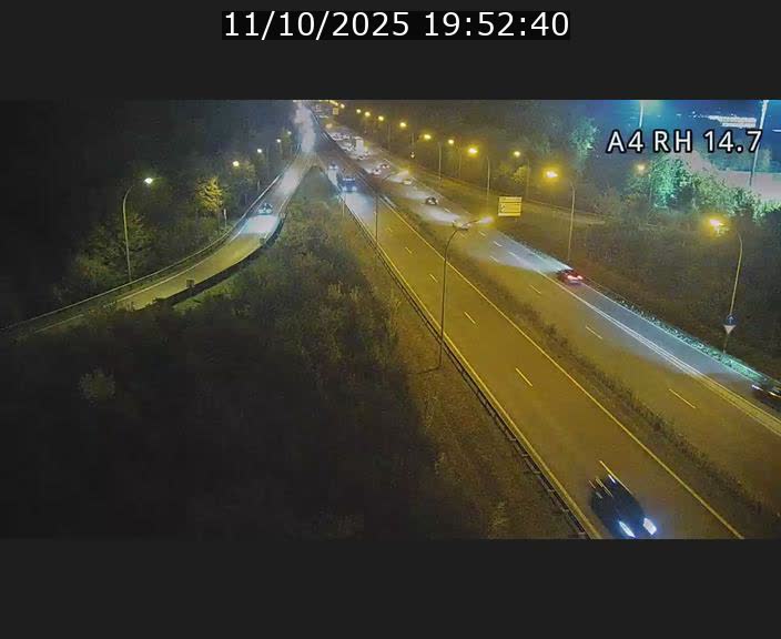 Traffic live webcam Luxembourg Jonction Lankelz - A4 - BK 14.7 - direction Luxembourg