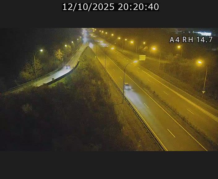 Traffic live webcam Luxembourg Jonction Lankelz - A4 - BK 14.7 - direction Luxembourg