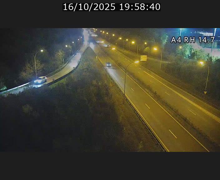 Traffic live webcam Luxembourg Jonction Lankelz - A4 - BK 14.7 - direction Luxembourg