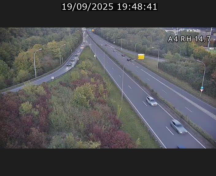 <h2>Traffic live webcam Luxembourg Jonction Lankelz - A4 - BK 14.7 - direction Luxembourg</h2>