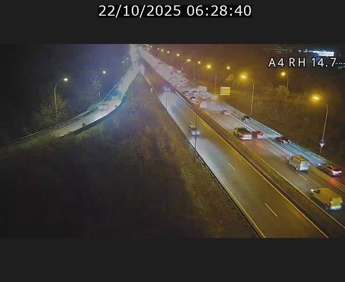 <h2>Traffic live webcam Luxembourg Jonction Lankelz - A4 - BK 14.7 - direction Luxembourg</h2>
