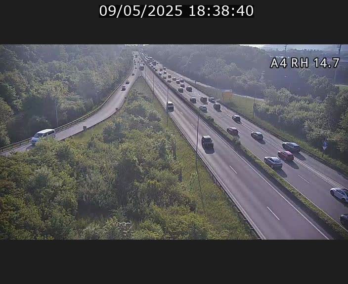 Traffic live webcam Luxembourg Jonction Lankelz - A4 - BK 14.7 - direction Luxembourg