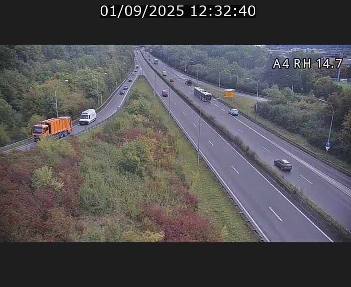 <h2>Traffic live webcam Luxembourg Jonction Lankelz - A4 - BK 14.7 - direction Luxembourg</h2>