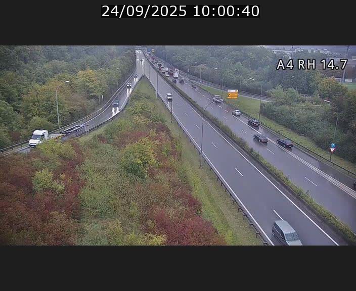 <h2>Traffic live webcam Luxembourg Jonction Lankelz - A4 - BK 14.7 - direction Luxembourg</h2>