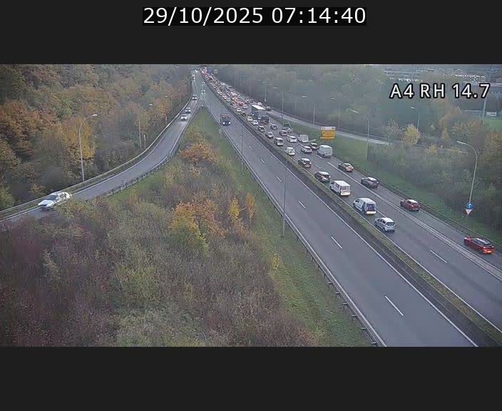 <h2>Traffic live webcam Luxembourg Jonction Lankelz - A4 - BK 14.7 - direction Luxembourg</h2>