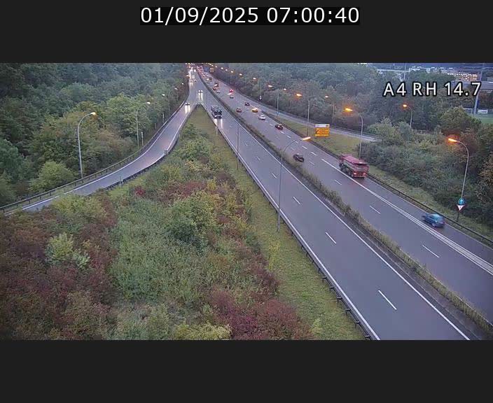 <h2>Traffic live webcam Luxembourg Jonction Lankelz - A4 - BK 14.7 - direction Luxembourg</h2>